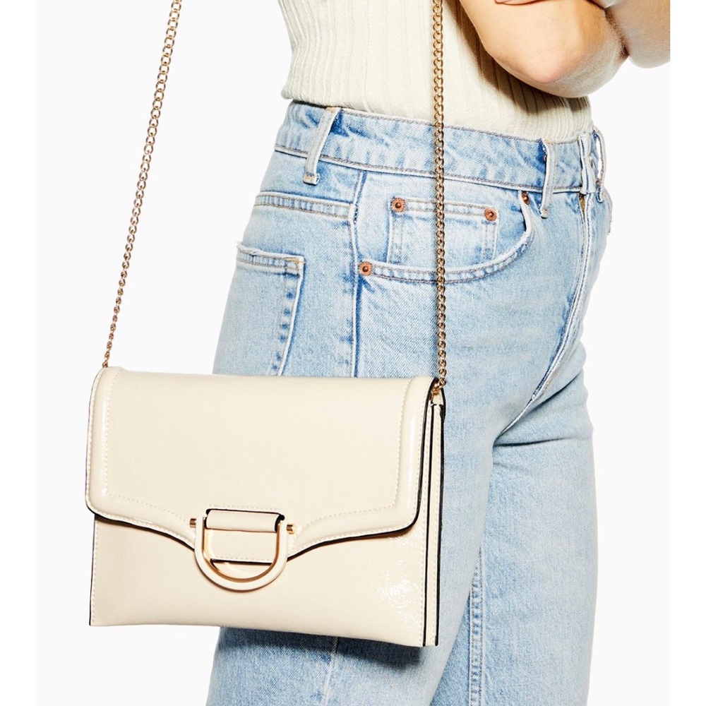 TopShop Off- white chain crossbody bag